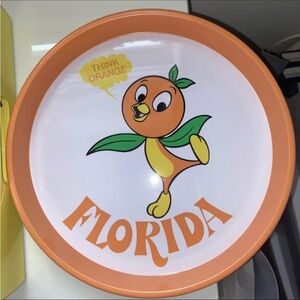 Walt Disney World 50th Anniversary Vault 12" Tray Think Orange Bird Tin NEW